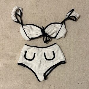 Montce Black and White Bikini Set